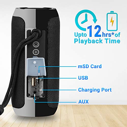 Zebronics Zeb-Action Portable 10W BT Speaker with TWS Function, USB, mSD, AUX, FM, Mic & Fabric Finish(Black) - Image 5