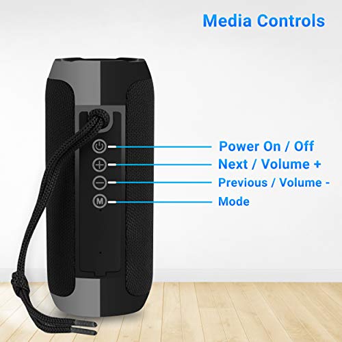 Zebronics Zeb-Action Portable 10W BT Speaker with TWS Function, USB, mSD, AUX, FM, Mic & Fabric Finish(Black) - Image 6