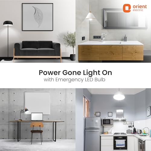 Orient Electric 9W Emergency LED Bulb| Rechargeable LED Light| 2 Hours Battery Backup| Up to 4 kV Surge Protection| 6500K, Cool White| B22d Base| Made in India| Pack of 1 - Image 4