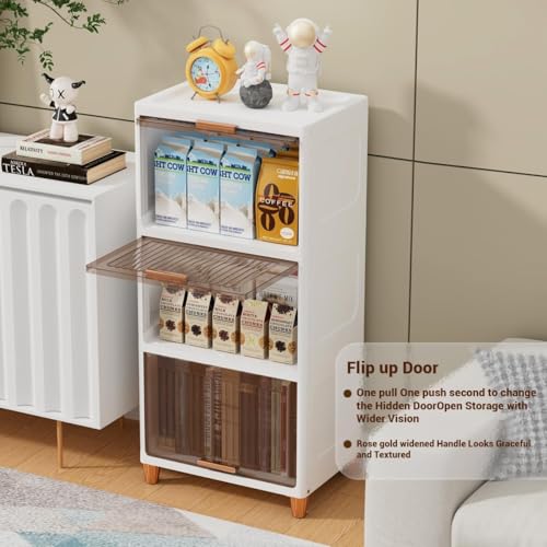 JD FRESH 5 Tier Foldable Plastic Rack for Storage/Kitchen Cupboard/Versatile and Sturdy Wardrobe for Clothes/Multipurpose Storage Organizer/Closet for Bedroom/Living Room/Laundry Room (Transparent) - Image 5