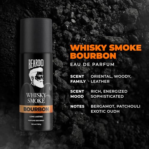 Beardo Pride, Glory & Whisky Smoke Bourbon Perfume Body Spray 150ml x (Set of 3) Long lasting Fougere, Aromatic Deodorant | Deo For Men | Christmas gift for men | Gift For Friends | Gift for Men - Image 6