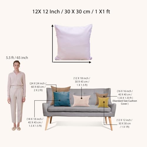 STITCHNEST Merry Christmas Printed Poly Cotton Cushion Cover Pack of 1 (12x12 Inches) - Image 4