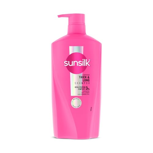 Sunsilk Luscious Thick & Long Shampoo 650 ml || with 3% KERA-PROTEIN COMPLEX - for Thicker, Bouncier Hair