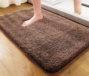 Anti Slip Shaggy Micro Fibre Doormat(1.5 inches High Pile) for Home Entrance | Anti-Slip Indoor Outdoor (16x26 inches) Door Mat for Main Door,Kitchen,Bathroom,Offices |(Coffee)