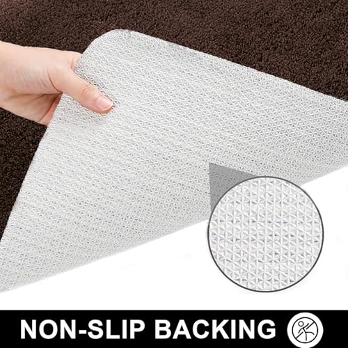 Anti Slip Shaggy Micro Fibre Doormat(1.5 inches High Pile) for Home Entrance | Anti-Slip Indoor Outdoor (16x26 inches) Door Mat for Main Door,Kitchen,Bathroom,Offices |(Coffee) - Image 3