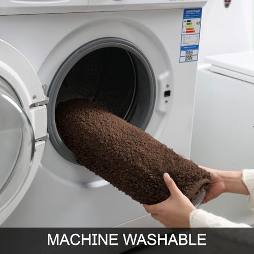 Anti Slip Shaggy Micro Fibre Doormat(1.5 inches High Pile) for Home Entrance | Anti-Slip Indoor Outdoor (16x26 inches) Door Mat for Main Door,Kitchen,Bathroom,Offices |(Coffee) - Image 5