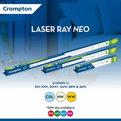 Crompton Laser Ray Neo 20W LED Batten | Energy Efficient Batten for Home | Cool Daylight | Pack of 4 - Image 6