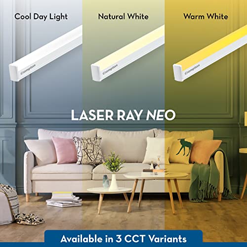 Crompton Laser Ray Neo 20W LED Batten | Energy Efficient Batten for Home | Cool Daylight | Pack of 4 - Image 7