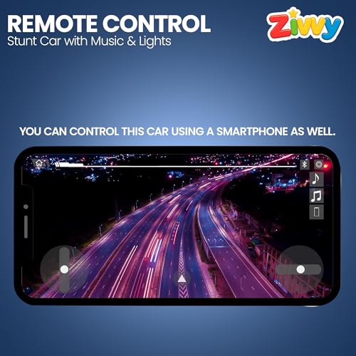 Stunt Racing Car Red | Forward/Backward & Left/Right Steering | LED Lights, Music & Spray Effect | Bluetooth Control | Rechargeable | Best Gift for Boys & Girls 2 3 4 5 6 7 8+ Years - Image 7