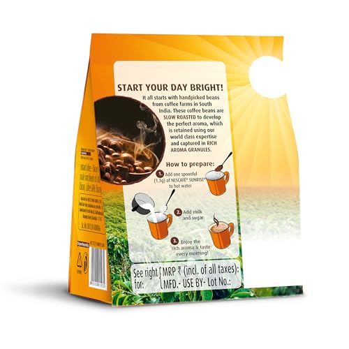 Sunrise Instant Coffee Powder|Strong Taste For The Perfect Start To Your Day|Coffee Chicory-Mix|190g /200g, Stabilo Pack, Bag - Image 6