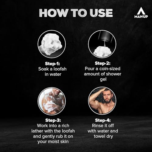 Man-Up Refresh Clean Active Charcoal Shower Gel For Deep Pore Cleaning 3 IN 1 Body, Face & Hair, Removes Dirt, Acne Control, Dark Spot & Oil Control, Anti-Pollution Shower Gel for Men- 200ml - Image 6