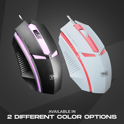 TAG EVE Wired Optical Mouse White USB Interface, 1000 DPI High Precision Sensor, 3 Button Control, Breathing LED Light, Lightweight & Portable Design, for PC Laptop Desktop – for Windows Mac Linux - Image 5