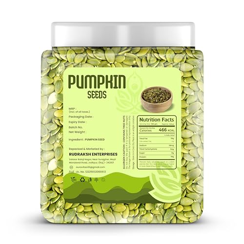 Auravita Premium Pumpkin Seeds 1KG - Natural & Raw Seeds for Eating | Immunity Booster and Protein Rich Seeds | Healthy Diet Snacks Gift Pack - Image 2