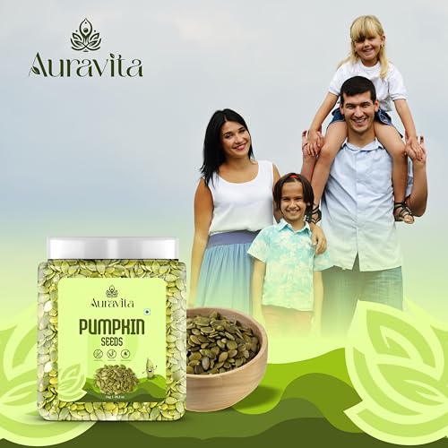 Auravita Premium Pumpkin Seeds 1KG - Natural & Raw Seeds for Eating | Immunity Booster and Protein Rich Seeds | Healthy Diet Snacks Gift Pack - Image 5