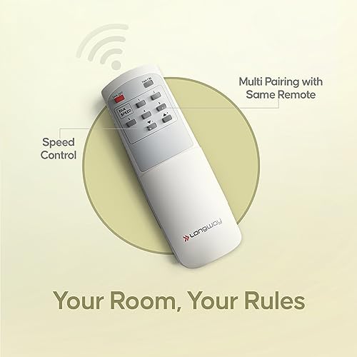 Longway Creta P1 1200 mm/48 inch Remote Controlled 3 Blade Anti-Dust Decorative Star Rated Ceiling Fan (Rusty Brown, Pack of 1) - Image 7