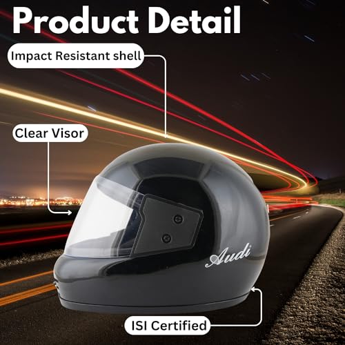 Sage Square Audi Full Face Clear Visor Helmet | ISI Certified | High Standard Safety | Extra Comfort & Stylish - Image 6