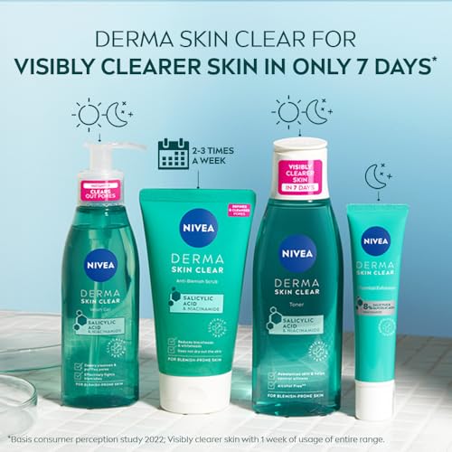 NIVEA Derma Skin Clear Toner (200ml), Cleansing and Hydrating, Salicylic Acid Toner Enriched with Niacinamide to Rebalance and Remove Impurities, For Blemish-Prone Skin - Image 6