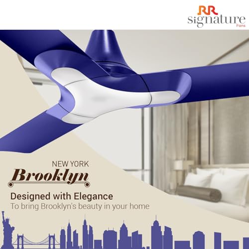 RR Signature 1200MM New York Brooklyn I Energy Efficient I High Speed Ceiling Fan I Oxford Blue (3 + 2 Years Warranty - Image 4