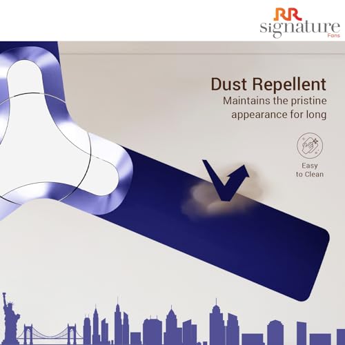 RR Signature 1200MM New York Brooklyn I Energy Efficient I High Speed Ceiling Fan I Oxford Blue (3 + 2 Years Warranty - Image 5