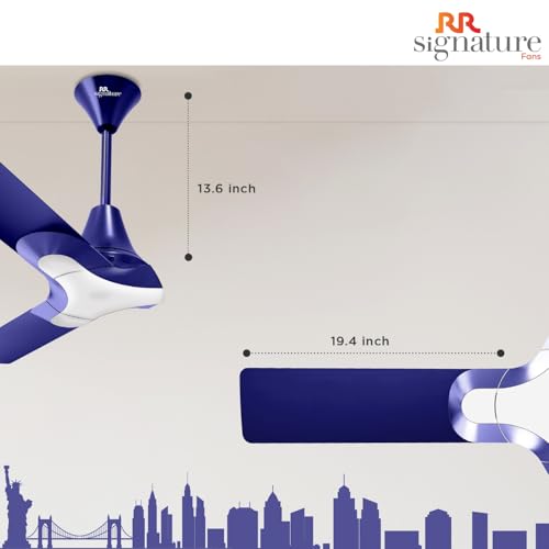 RR Signature 1200MM New York Brooklyn I Energy Efficient I High Speed Ceiling Fan I Oxford Blue (3 + 2 Years Warranty - Image 7