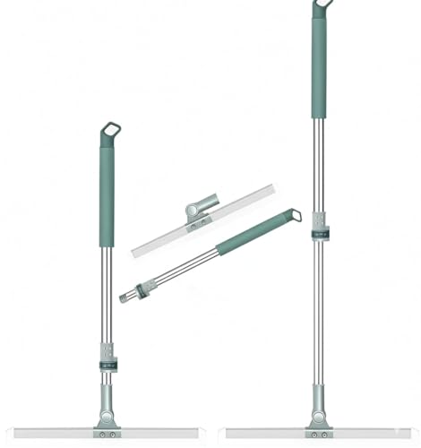 Bathroom Squeegee Plastic Wiper Rotating Floor Squeegee Bathroom Wiper with 180-Degree Swivel Head Multifunctional Magic Broom