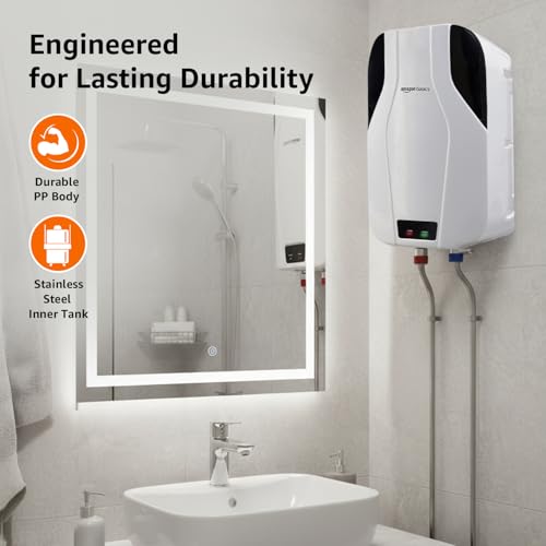 Amazon Basics 5.9L Instant Water Heater | 3KW | Geyser with PP Body & SS Tank | Corded Electric | Rust Proof | 4 Level Safety | White - Image 6