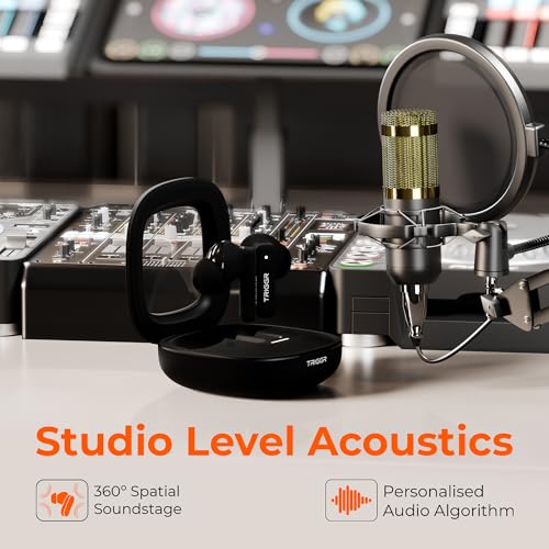 TRIGGR Apex S1 with Dual Pairing, 100H Battery, Quad Mic ENC, Rapid Pair, Rubber Finish Bluetooth (Midnight Black, True Wireless) - Image 4