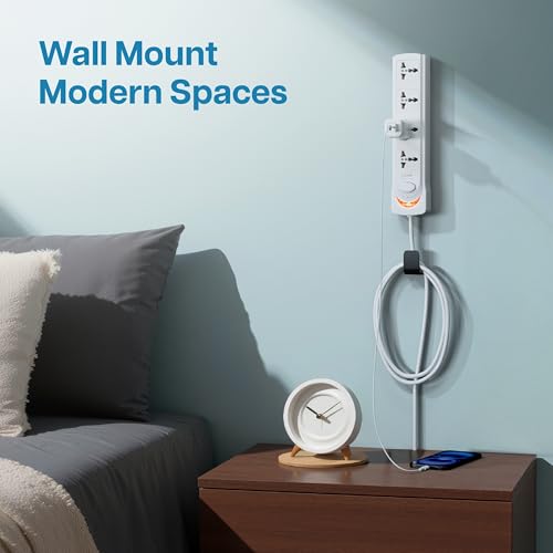 Geonix PowerSpan S4 | Extension Board with 4 Universal Sockets with on Off Button, 3mtr Long Copper Cable, 1500 Watts, 6 Amp Multi Plug for Office & Home Appliances (White) - Image 6