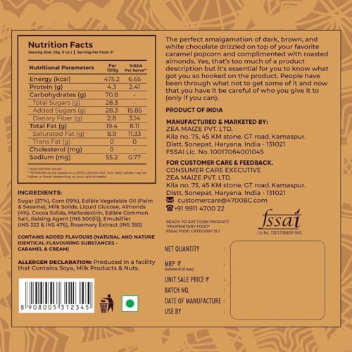 4700BC Nutty Tuxedo Chocolate Popcorn | Gifting Tin | 150g - Image 3