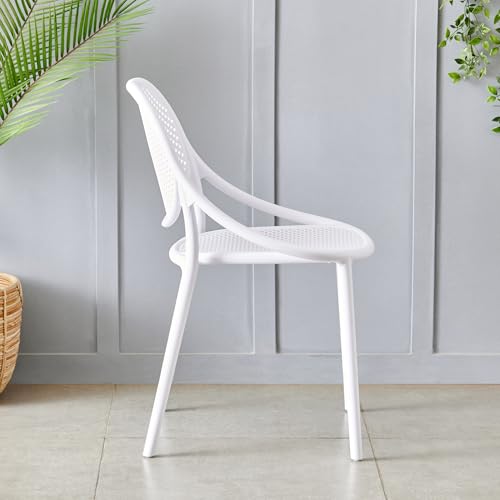 Home Centre | Neal | Polypropylene Chair | Pack of 1 | White | 1 Year Warranty - Image 4