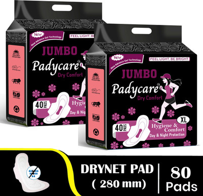 Padycare Jumbo XL Maxi Care Dry Comfort Sanitary Pad(Pack of 80) - Image 2
