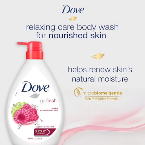 Dove Renewing Raspberry Body Wash with Lime for Renewed Skin, Refreshing Scent, 1L - Image 5