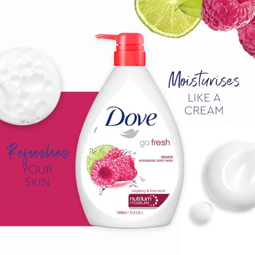 Dove Renewing Raspberry Body Wash with Lime for Renewed Skin, Refreshing Scent, 1L - Image 7