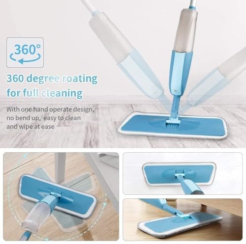 Spray Mop with Built-in Water Tank and Microfiber Pad for Floor Cleaning - Image 4