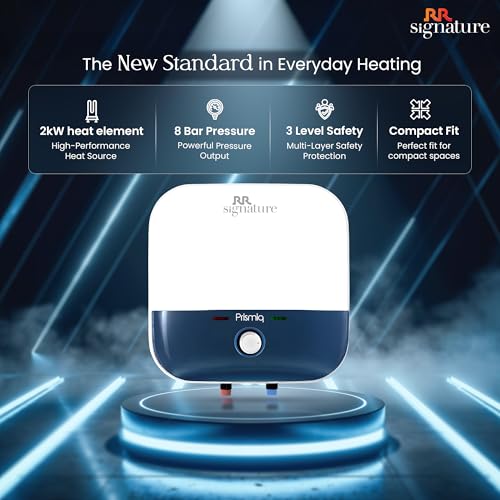 RR Signature Prismiq 25L Storage Water Heater |Glass Line Tank|8 Bar, High Rise Buildings |2 Yr Warranty on Product & 8 Yr on Tank by RR | Free Installation & Pipes - Image 5