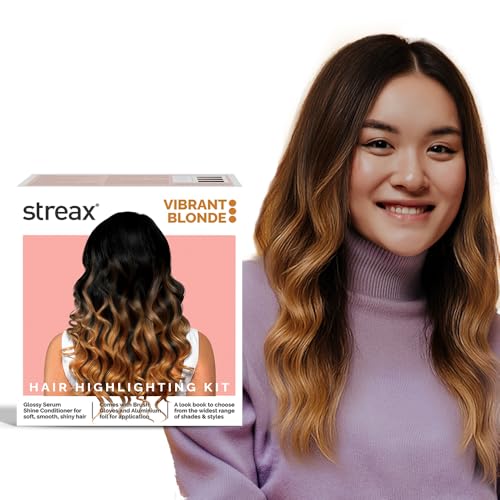 Streax HC Highlighting Kit Blonde Hair Colour, Vibrant Blonde 220g 12 gm Box