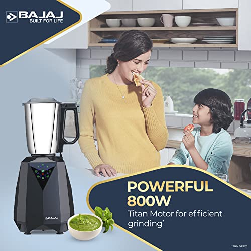Bajaj Juvel Digi Mixer Grinder 800 Watts | Duracut Blades | Pre-Set Menu | 3 Jars | Nutri-Pro Feature | 2 Yrs Warranty 【Dark Grey】 - Image 5
