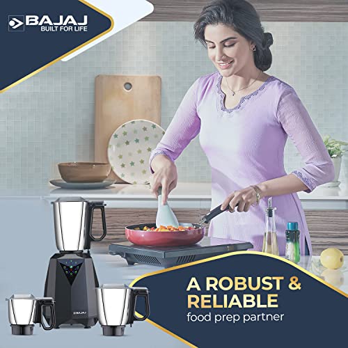Bajaj Juvel Digi Mixer Grinder 800 Watts | Duracut Blades | Pre-Set Menu | 3 Jars | Nutri-Pro Feature | 2 Yrs Warranty 【Dark Grey】 - Image 6