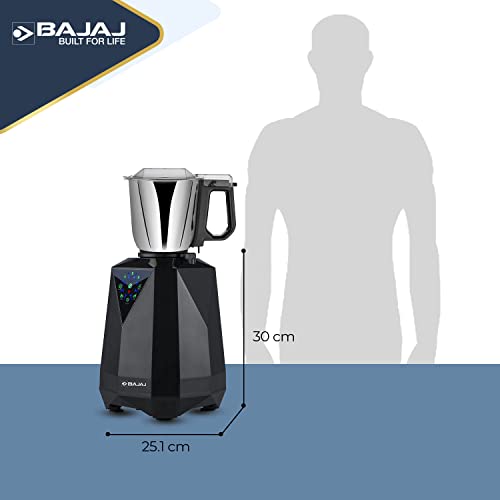 Bajaj Juvel Digi Mixer Grinder 800 Watts | Duracut Blades | Pre-Set Menu | 3 Jars | Nutri-Pro Feature | 2 Yrs Warranty 【Dark Grey】 - Image 7