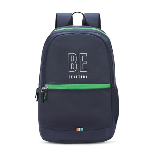UNITED COLORS OF BENETTON Ming Polyester 25L Non 4 Compartment Laptop Backpack For Unisex - Navy