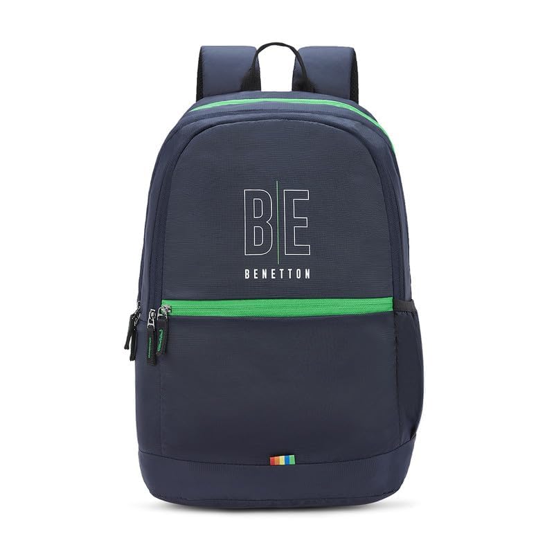 UNITED COLORS OF BENETTON Ming Polyester 25L Non 4 Compartment Laptop Backpack For Unisex - Navy - Image 3