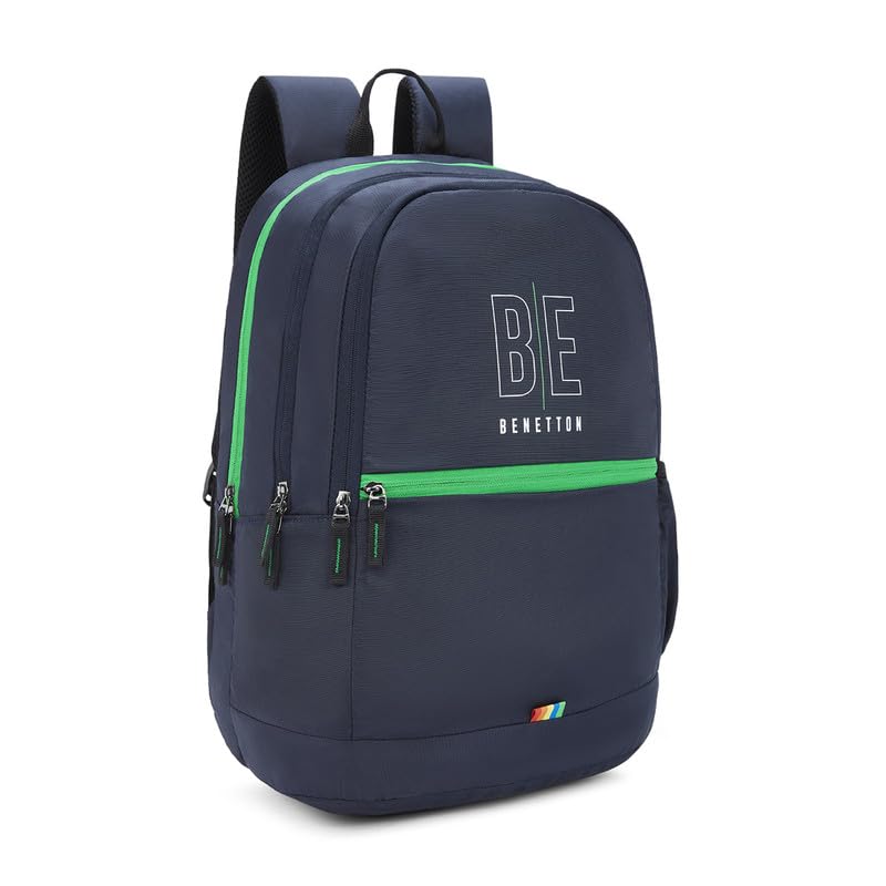 UNITED COLORS OF BENETTON Ming Polyester 25L Non 4 Compartment Laptop Backpack For Unisex - Navy - Image 5