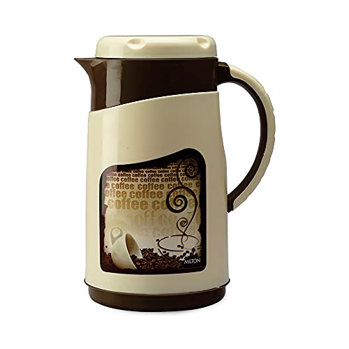 Milton Viva Tuff 1000 Water Jug, PU Insulated Inner Stainless Steel Hot & Cold Jug, BPA Free, Leak Proof, 1 Litre, Brown, Ideal for Tea, Coffee, Water, Hot Beverages