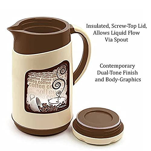 Milton Viva Tuff 1000 Water Jug, PU Insulated Inner Stainless Steel Hot & Cold Jug, BPA Free, Leak Proof, 1 Litre, Brown, Ideal for Tea, Coffee, Water, Hot Beverages - Image 3