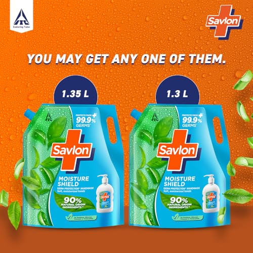 Savlon Moisture Shield Germ Protection Liquid Handwash Refill Pouch, 1.3L | For Soft Moisturized Hands - Image 3