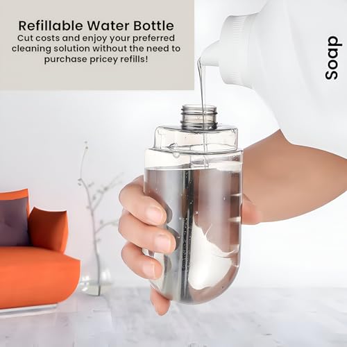 Zureni Spray Mop Stick Set with 3 Adjustable Head Refillable Bottle Extendable Handle Washable Microfiber Mop-Pads Wet & Dry Use Mops for Household Laminate Tile Wood Floor Cleaning (Set of 1) - Image 3