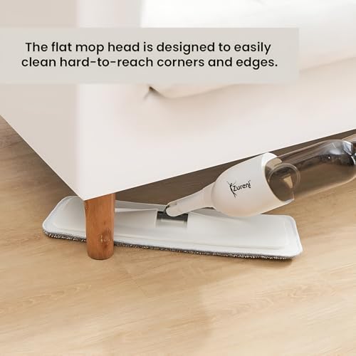 Zureni Spray Mop Stick Set with 3 Adjustable Head Refillable Bottle Extendable Handle Washable Microfiber Mop-Pads Wet & Dry Use Mops for Household Laminate Tile Wood Floor Cleaning (Set of 1) - Image 6