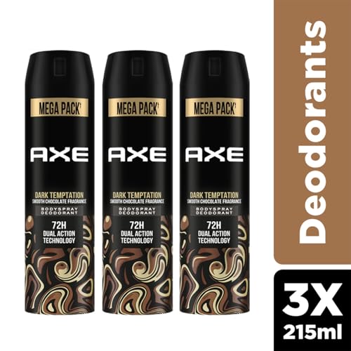 Axe Dark Temptation Long Lasting Deodorant Bodyspray For Men, 215ml (Pack of 3) - Image 2