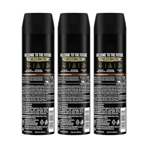 Axe Dark Temptation Long Lasting Deodorant Bodyspray For Men, 215ml (Pack of 3) - Image 3
