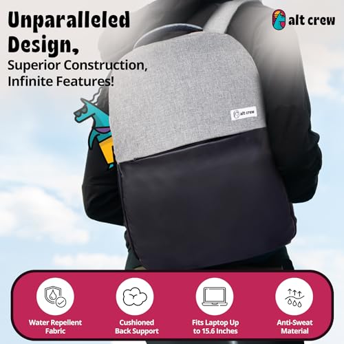 Bags & Backpacks, Stylish Laptop Sleeves, College & Travel Backpacks for Office, School & Daily Use, Water Resistant, Anti-Sweat Material, Office Laptop Case with Extra Accessories Zipper - Image 3